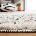 thumbnail image 4 of SAFAVIEH Jericho Marjan Aztec Polyester Shag Runner Rug, Black/Rust, 2'2" x 6', 4 of 8