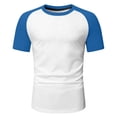 thumbnail image 5 of NinXxx Men's Fashion Casual Short Sleeve Raglan Top Light Blue XXXXL, 5 of 5