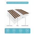 thumbnail image 5 of Brown White Stripe Full Size Down Alternative Comforter, Lightweight Comforter Quilt Bedding Set with Pillow Shams Modern Rustic Vertical Striped All Seasons Bed Comforter Duvet Insert 78"x90", 5 of 7
