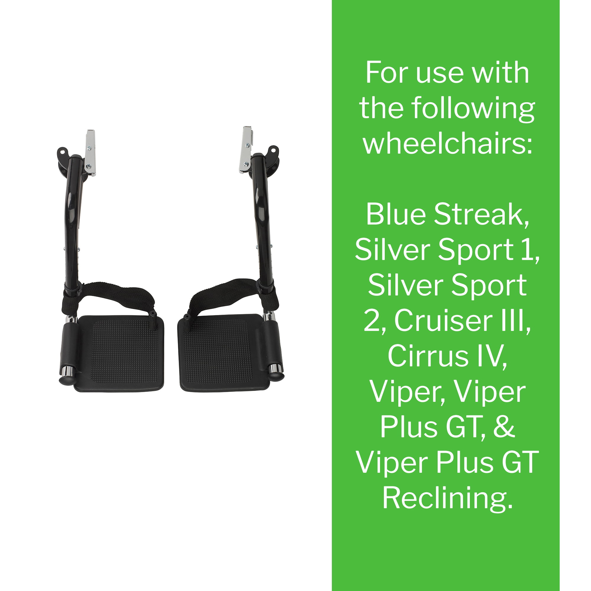 drive Footrest For Wheelchair STDS3J24SF, 1 Pair