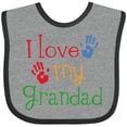 thumbnail image 3 of Inktastic Grandad Grandkids Handprints Boys or Girls Baby Bib, 3 of 4