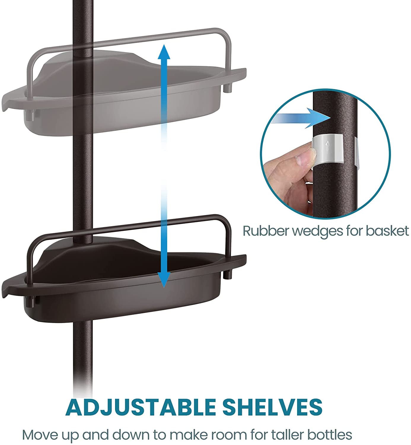 Two Pack - Monster Caddy - shower organizer. 4-tier, PE coated