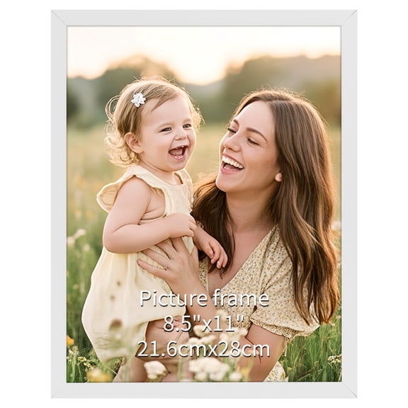 8.5x11 Picture Frame White Certificate Frame for Wall Mounted