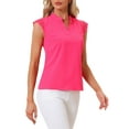 thumbnail image 4 of INSPIRAR CHIC Blusa básica sin mangas de cuello en V para mujer S Rosa intenso, 4 of 6