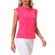 thumbnail image 4 of INSPIRAR CHIC Blusa básica sin mangas de cuello en V para mujer S Rosa intenso, 4 of 6