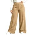 thumbnail image 3 of UKHCCC Women's Plus Women's Yoga Pants Wide Leg Trousers Loose Fit Elastic Waist Seamless High Waisted Palazzo Casual Flowy Lounge Workout Soft Knit XL-5XL, 3 of 7