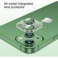 thumbnail image 3 of [2 Pack] Camera Lens Protector Compatible with iPhone13 6.1inch＆ iPhone 13mini 5.4inch [9H Premium Tempered Glass] [Anti-Scratch] [Aviation Aluminum Camera Protection][99.99% Transparency](Green), 3 of 5