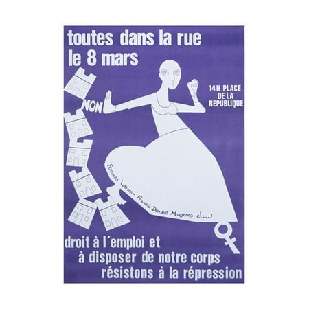 Feminist Photo - Toutes Dans Les Rues Le 8 Mars', Poster Advertising a Feminist Demonstration in Paris, C.1980 Print Wall Art