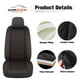 thumbnail image 3 of Fundas para asientos de coche CAROMOP, piel sintética, 2 partes delanteras, negras y rojas, 3 of 8