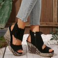 thumbnail image 2 of Fukaraa Orthopedic Wedge Sandals Ankle Strap Espadrilles Women Boho Summer Arch Support, 2 of 9