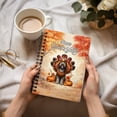 thumbnail image 3 of Happy Thanksgiving Wirehaired Pointing Griffon Turkey Costume Pumpkins Autumn Leaves Spiral Bound Journal Dog Lover 5x7in Spiral Notebook - 13014, 3 of 5