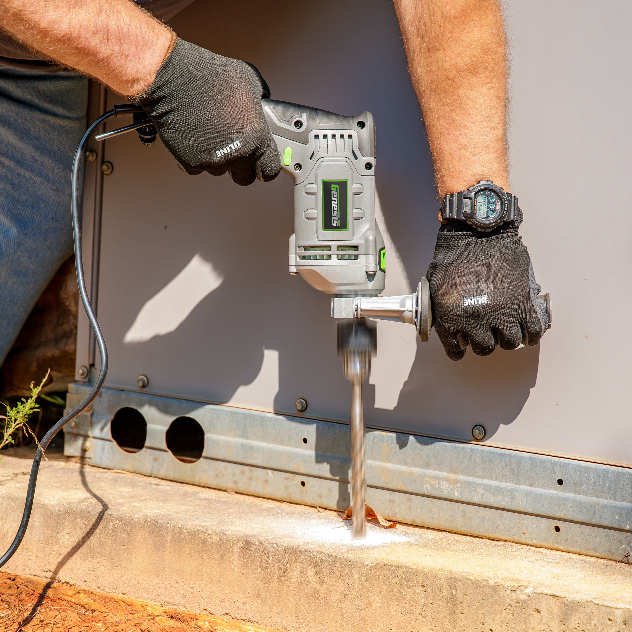 Genesis 7.5 Amp 1/2 in. Variable-Speed Reversible Heavy-Duty Hammer Drill GHD1275B