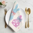 thumbnail image 2 of Happy Easter Cloth Napkins, Colorful Bunny Love Heart Rabbits Retro Pink Washable and Reusable Dinner Napkins Set of 4, Table Napkin for Kitchen Party Birthday Wedding Hotel Housewarming 20"x20", 2 of 9