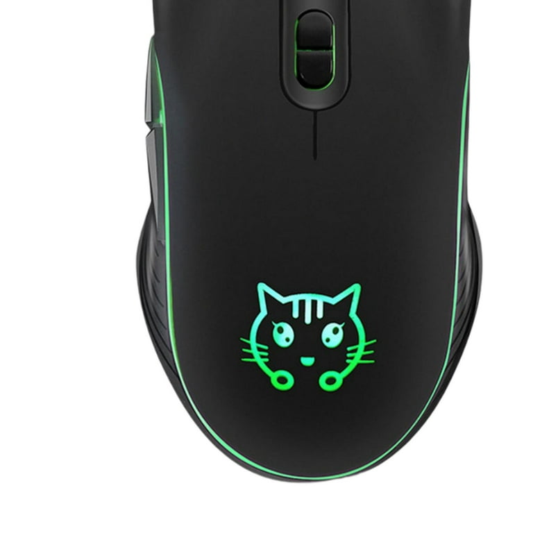 TSV Wired Gaming Mouse, Rechargeable USB 2.4G RGB Backlit Computer Mouse  w/7 Colors LED Lights, 6 Buttons, 4 Adjustable Levels DPI Up to 3200DPI