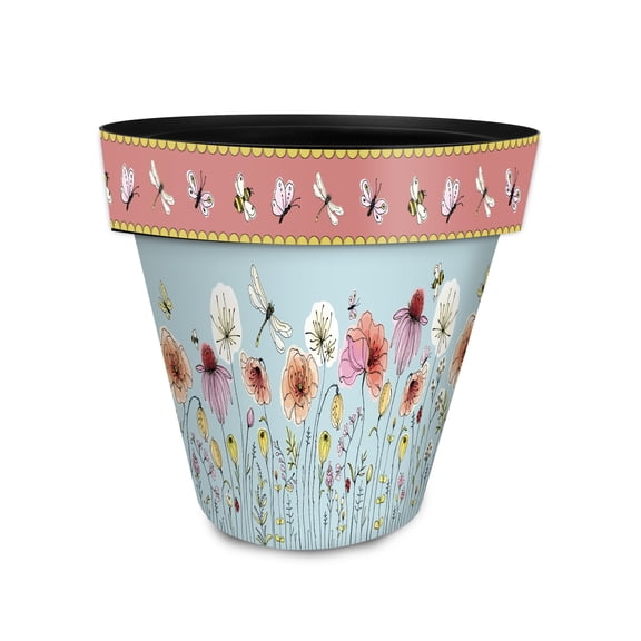 Briarwood Lane Spring Planter 11.75" x 11" x 11" Wildflowers Medium For Spring Planter
