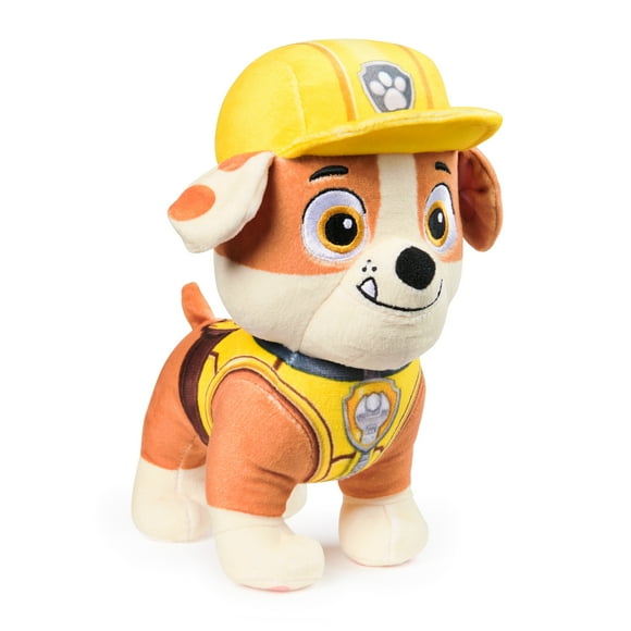 PAW Patrol Premium Plush Rubble 7-Inches Tall with Super Soft Fur for Kids Ages 3+