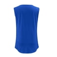 thumbnail image 3 of Gibobby Chaleco de verano Suelto plisado Cuello cuadrado Top sin mangas Dobladillo curvo Suelto Top de mujer de tamaño(Azul,G), 3 of 5