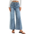 thumbnail image 5 of High Waist Casual Women Ankle Jeans Straight Leg Denim Pants, 5 of 6
