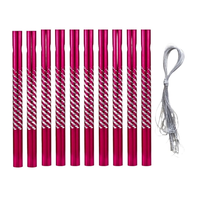 Juego de 10 tubos de aluminio para carillón de viento, accesorios de repuesto, tubos vacíos para manualidades de exterior y patio. Rosa