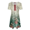 thumbnail image 5 of Mefallenssiah Robe Pull Imprimée à Manches Courtes et Col Rond pour Femmes, 5 of 5