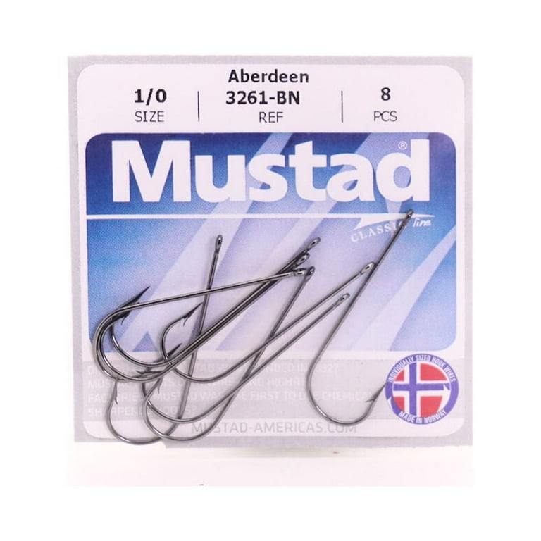 abardeen fishing hooks mustad Poly Bag Gold Aberdeen The Mustad 37363 Gold Extra Fine Wire Aberdeen Hook is a fine wire variation of the fantastic durable all fish hooks (9) Mustad 3261-BU-