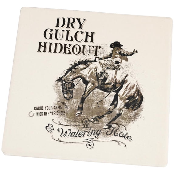 Dry Gultch Hideout and Watering Hole Square Sandstone Coaster