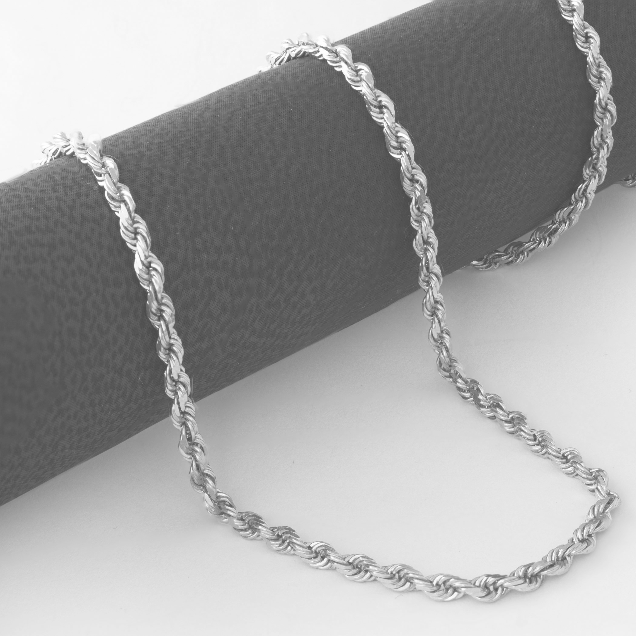 Nuragold 14k White Gold 2.5mm Rope 
