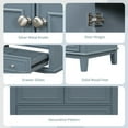 thumbnail image 6 of 30" Bathroom Vanity with Ceramic Sink, Modern Bathroom Storage Cabinet with 2 Doors and 1 Drawer, Freestanding Bathroom Vanities Solid Wood Frame, Blue, 6 of 9