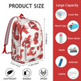 thumbnail image 5 of Crustacean Seafood Marine Ocean Travel Backpack – Lightweight Student Backpack with Nautical Beach Design, Comfortable Carrying, and Anti-theft Features for Daily Use and Short Trips, 5 of 5