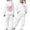 White, variant on LIUYUNNN Kids Sweatsuit Set for Girls 2PC Long Sleeve Letter Dark Green Soft Hoodie Sweatpants Fall Clothes 7-8 Years Girls Outfits Boys Girls Fall and Winter Outfits