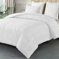 thumbnail image 1 of Juego de Funda Duvet Bluelander para Edredon Queen, 2 Fundas de Almohada, Diseño de Líneas, Blanco, 1 of 5