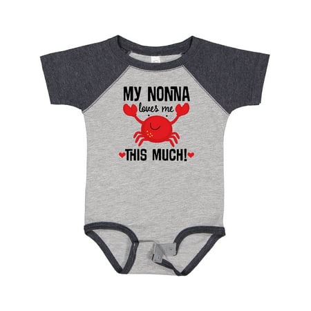 

Inktastic Nonna Loves Me Grandson Gift Baby Boy or Baby Girl Bodysuit
