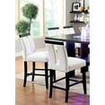 thumbnail image 5 of CoSoTower Set Of 2 Chairs Black And White Leatherette Beautiful Padded Counter Height Chairs Slit Back Design Kitchen Dining Room Furniture, 5 of 9