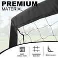 thumbnail image 4 of BOHEN 12x6FT/9x5FT/6x4FT Portable Metal Soccer Goal for Backyard with Carry Bag - Fun for Outdoor Indoor Training Games for Kids Adult, for Easy Storage and Transportation (9x5FT, 1 Piece, Black), 4 of 8