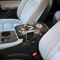 thumbnail image 3 of Renewold Butterfly Moon Floral Car Center Console Cover Universal Armrest Box Protector Scratch Resistant Wear-Resistant Arm Rest Cover Pad with Pockets Storage Bag Vehicle Accessories, 3 of 9