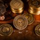 thumbnail image 2 of Juego de mesa Dice Coin Metal D2 DND Lucky Coin Retro TRPG, 2 of 6