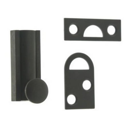 2 Solid Matte - Idh by St. Simons 11042-019 Solid Brass Surface Bolt, Matte Black - 2 in.