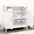 thumbnail image 4 of Ktaxon Modern Bathroom Cabinet, Freestanding Cupboard Buffet Cabinet with Adjustable Shelves, Multifunctional Pantry Extra Large Storage, White, 4 of 7