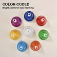 thumbnail image 3 of Desk Bells for Kids, 8 Note Diatonic Hand Bells, Rainbow Music Handbells Table Bell Musical Percussion Instrument, 3 of 7