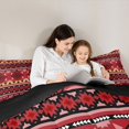 thumbnail image 4 of Manfei Southwestern Aztec Twin Comforter Sets, , Red Black Bedding Set, Black Reversible 2-Piece, 1 Comforter and 1 Pillowcase, 4 of 6