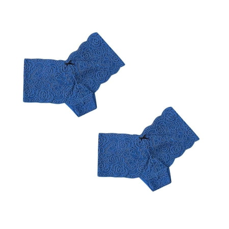 

Womens Underwear Brief Lace Boxer Seamless Solid Color Comfortable Low Waist Panties2PC