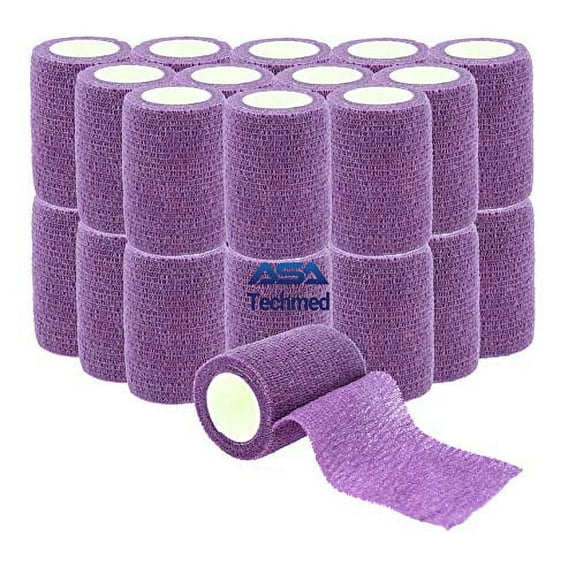 ASA TECHMED Self Adhesive Bandage 3" x 5 yards, 24 pack Magenta