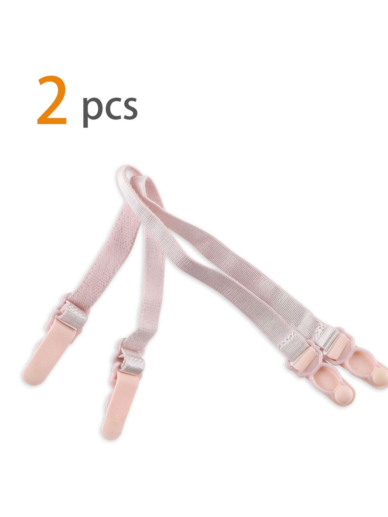 Thinsony 6 Pieces Women Bra Strap Holder Nonslip Solid Color Flexible  Straps Clip As shown