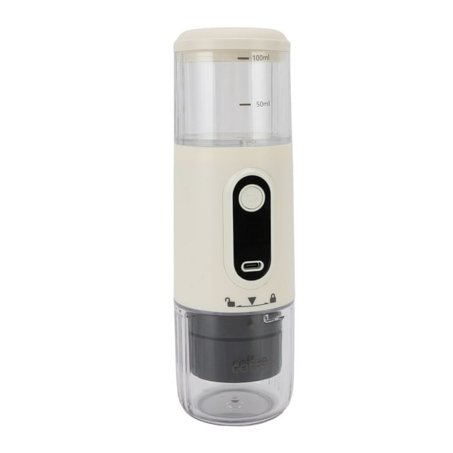 Machine à Espresso Portable, Cafetière de Voyage pour le Camping, Cafetière à Capsules Portative Rechargeable Type C de 100 ml pour VR, Randonnée, Bureau