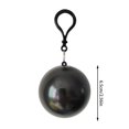 thumbnail image 3 of CSStudio Portable Disposable Rain Poncho Keychain Ball, Waterproof Hooded Emergency Raincoat with Clip Hook for Backpack, Compact Rain Gear for Adults Travel Camping Hiking, Single Unit, 3 of 5