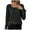 Black, variant on Women's Tunic Sweaters Casual Crew Neck Long Sleeve Ribbed Knitted Pullover Tops Soft Warm Fall Blouses