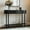 Black, variant on HLR Mid Century Sofa Entryway Table, Console Table with Tambour Sliding Door for Living Room Hallway, Brown