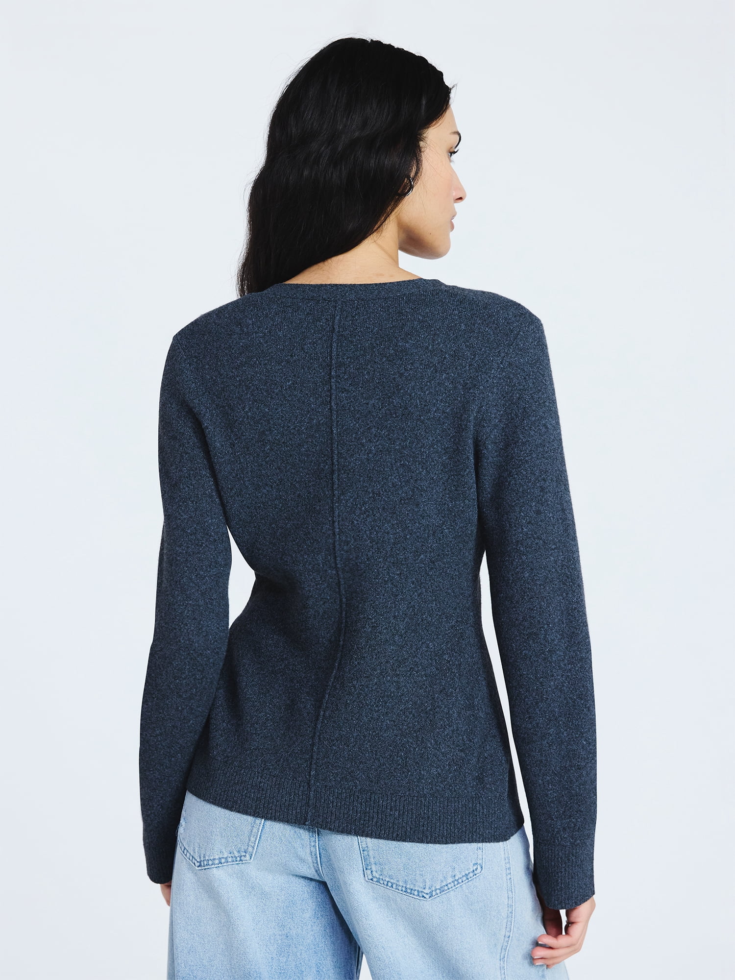 Scoop Women's V Neck Cardigan with Long Sleeves, Lightweight, Sizes XS-XXL