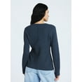 thumbnail image 4 of Scoop Women’s V Neck Cardigan Sweater with Long Sleeves, Lightweight, Sizes XS-XXL, 4 of 5