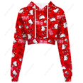 thumbnail image 3 of Hello Kitty Chandail en Molleton Court à Manches Longues pour Femmes, Motif, Chandail Noir, Chandail à Capuchon de Mode pour Femmes, 3 of 7